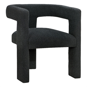 Pemberly Row Modern Fabric Upholstered Accent Side Chair Black