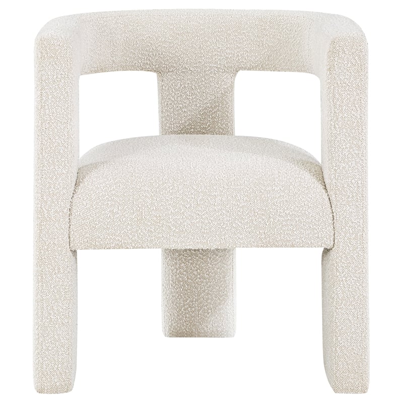 Pemberly Row Modern Fabric Upholstered Accent Side Chair White