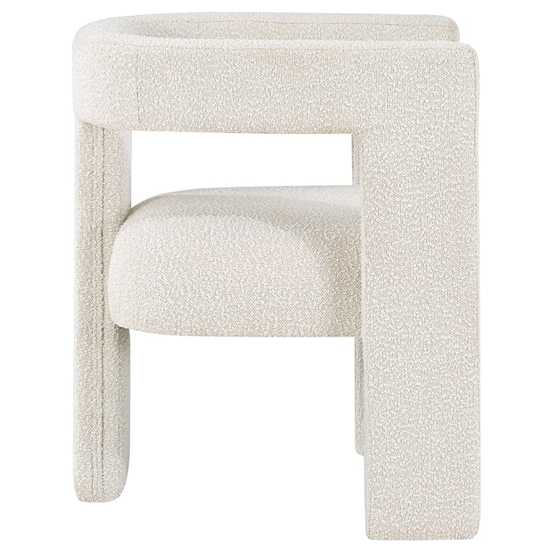 Pemberly Row Modern Fabric Upholstered Accent Side Chair White