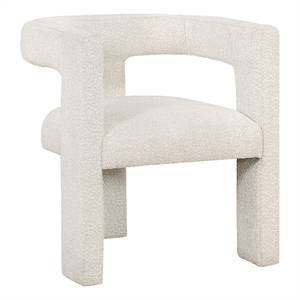Pemberly Row Modern Fabric Upholstered Accent Side Chair White
