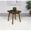 Pemberly Row Square Wood End Table with Diamond Parquet Walnut