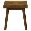 Pemberly Row Square Wood End Table with Diamond Parquet Walnut