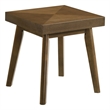 Pemberly Row Square Wood End Table with Diamond Parquet Walnut