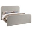 Pemberly Row Modern Fabric Upholstered Queen Platform Bed Gray