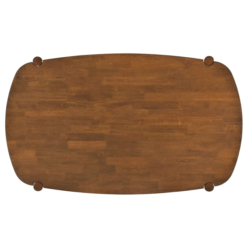 Pemberly Row Mid-Century Oval Solid Wood Dining Table in Walnut