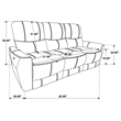Pemberly Row 2-piece Faux Leather Power Reclining Sofa Set Saddle Brown