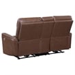 Pemberly Row 3-piece Faux Leather Power Reclining Sofa Set Saddle Brown