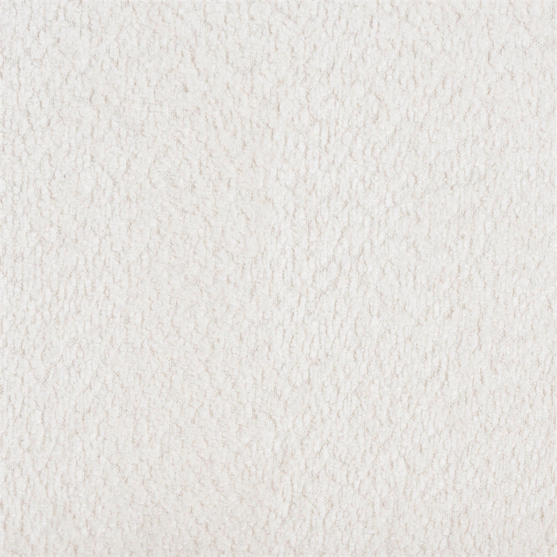 Pemberly Row Modern Teddy-Bear Fabric Storage Bench in White