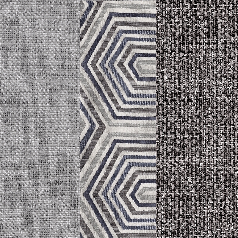 Pemberly Row Modern Fabric Upholstered Armless Chair in Gray