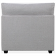 Pemberly Row Modern Fabric Upholstered Armless Chair in Gray