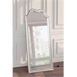 Pemberly Row Wood Full Length LED Floor Mirror in Silver Oak