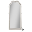 Pemberly Row Wood Full Length LED Floor Mirror in Silver Oak