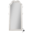 Pemberly Row Wood Full Length LED Floor Mirror in Silver Oak