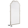 Pemberly Row Wood Full Length LED Floor Mirror in Silver Oak