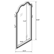 Pemberly Row Wood Full Length LED Floor Mirror in Silver Oak