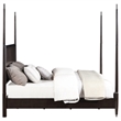 Pemberly Row Mid-Century Wood Queen Poster Panel Bed in Brown