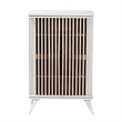Pemberly Row Light Gray and Brown Wood 2-Door Storage Cabinet