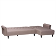 Pemberly Row Clay Fabric Upholstered Convertible Sleeper Sofa