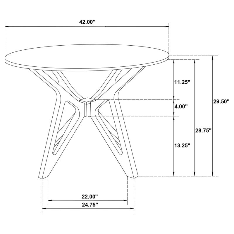 Pemberly Row 5-piece Round Solid Wood Dining Set Light Walnut
