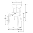 Pemberly Row 5-piece Round Solid Wood Dining Set Light Walnut