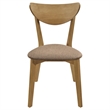 Pemberly Row Wood Dining Side Chair in Light Walnut and Brown