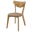 Pemberly Row Wood Dining Side Chair in Light Walnut and Brown