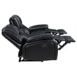 Pemberly Row Faux Leather Upholstered Motion Reclining Sofa Black
