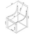Pemberly Row Acrylic Side Chair Metal Base Clear and Black Nickel