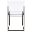 Pemberly Row Acrylic Side Chair Metal Base Clear and Black Nickel