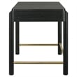 Pemberly Row Coastal 2-drawer Wood Vanity Desk Makeup Table Black