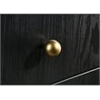 Pemberly Row Coastal 2-drawer Wood Vanity Desk Makeup Table Black