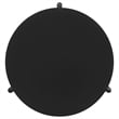 Pemberly Row Modern Round Solid Wood 3 Legs Coffee Table in Black