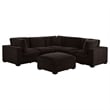 Pemberly Row 5-piece Fabric Modular Sectional Sofa Dark Chocolate
