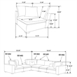 Pemberly Row 6-piece Velvet Modular Sectional Sofa Dark Chocolate