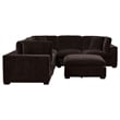 Pemberly Row 6-piece Fabric Modular Sectional Sofa Dark Chocolate