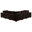Pemberly Row 6-piece Fabric Modular Sectional Sofa Dark Chocolate