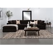 Pemberly Row 6-piece Fabric Modular Sectional Sofa Dark Chocolate