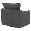 Pemberly Row Fabric Upholstered Swivel Glider Chair Charcoal Gray