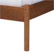 Pemberly Row Gray Woven Fabric and Brown Wood Queen Size Platform Bed