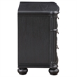 Pemberly Row Traditional 3-drawer Wood Nightstand Bedside Table Black