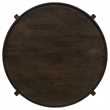 Pemberly Row Transitional Round Solid Wood Coffee Table in Dark Brown