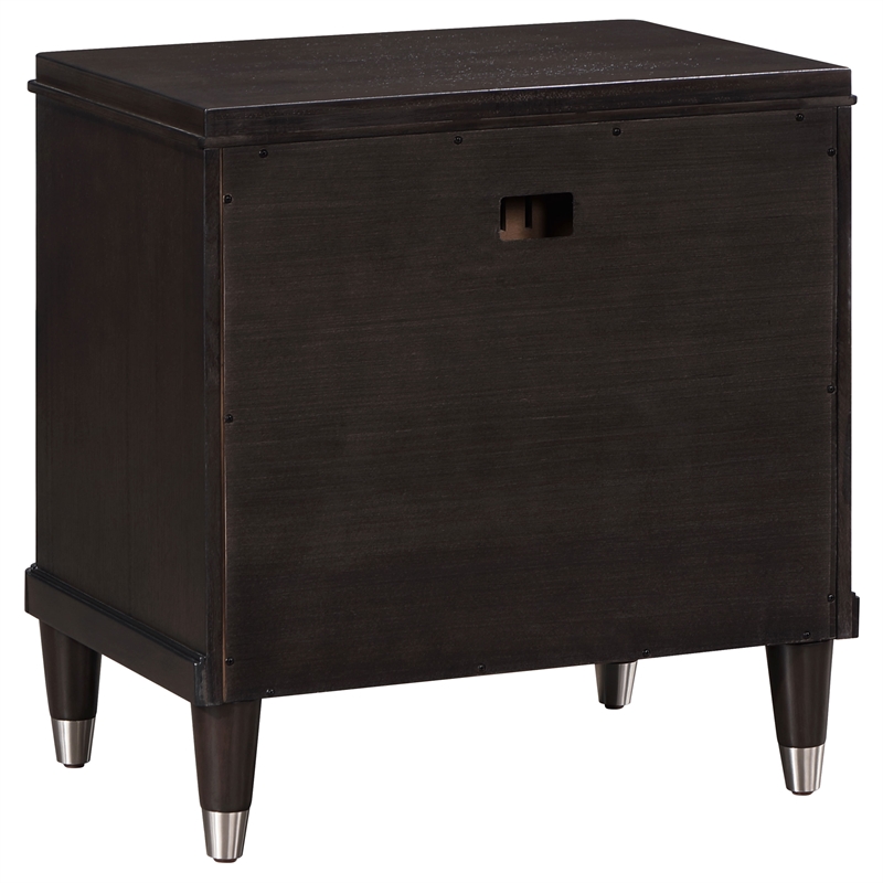 Pemberly Row Mid-Century 2-drawer Wood Nightstand Bedside Table Brown