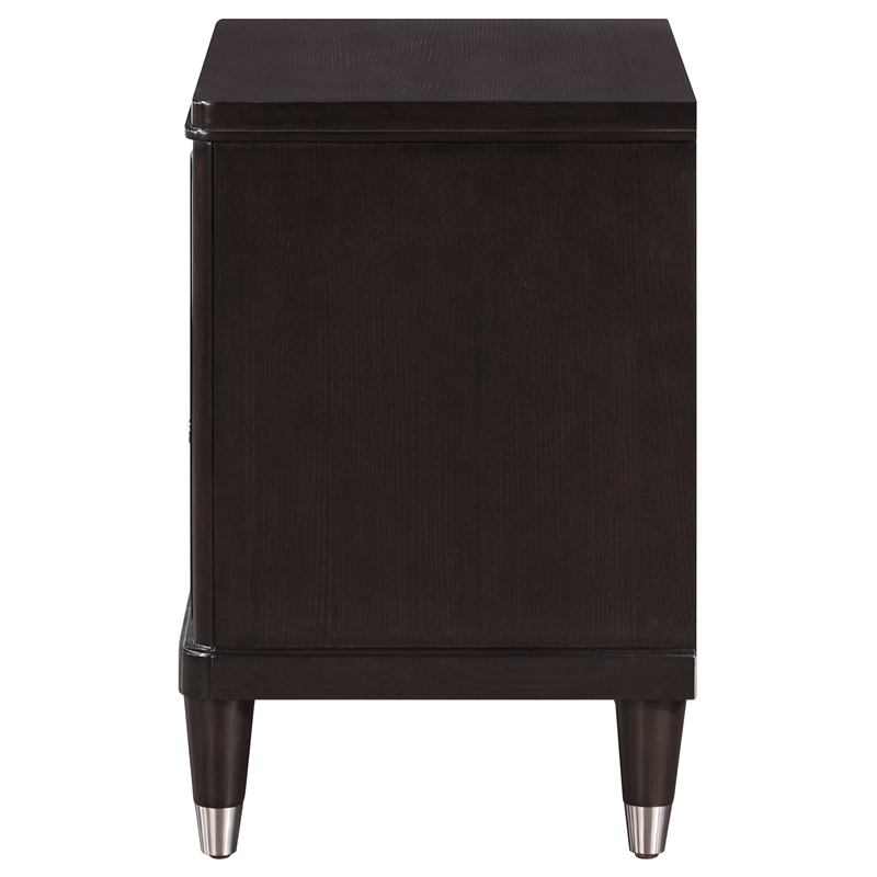 Pemberly Row Mid-Century 2-drawer Wood Nightstand Bedside Table Brown