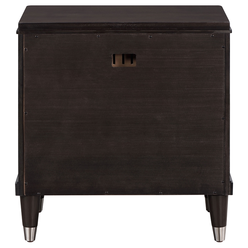 Pemberly Row Mid-Century 2-drawer Wood Nightstand Bedside Table Brown