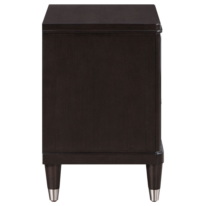 Pemberly Row Mid-Century 2-drawer Wood Nightstand Bedside Table Brown