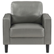 Pemberly Row 3-piece Upholstered Track Arm Faux Leather Sofa Set Gray