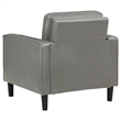 Pemberly Row 3-piece Upholstered Track Arm Faux Leather Sofa Set Gray