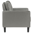 Pemberly Row 3-piece Upholstered Track Arm Faux Leather Sofa Set Gray