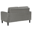 Pemberly Row 3-piece Upholstered Track Arm Faux Leather Sofa Set Gray