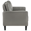 Pemberly Row 3-piece Upholstered Track Arm Faux Leather Sofa Set Gray